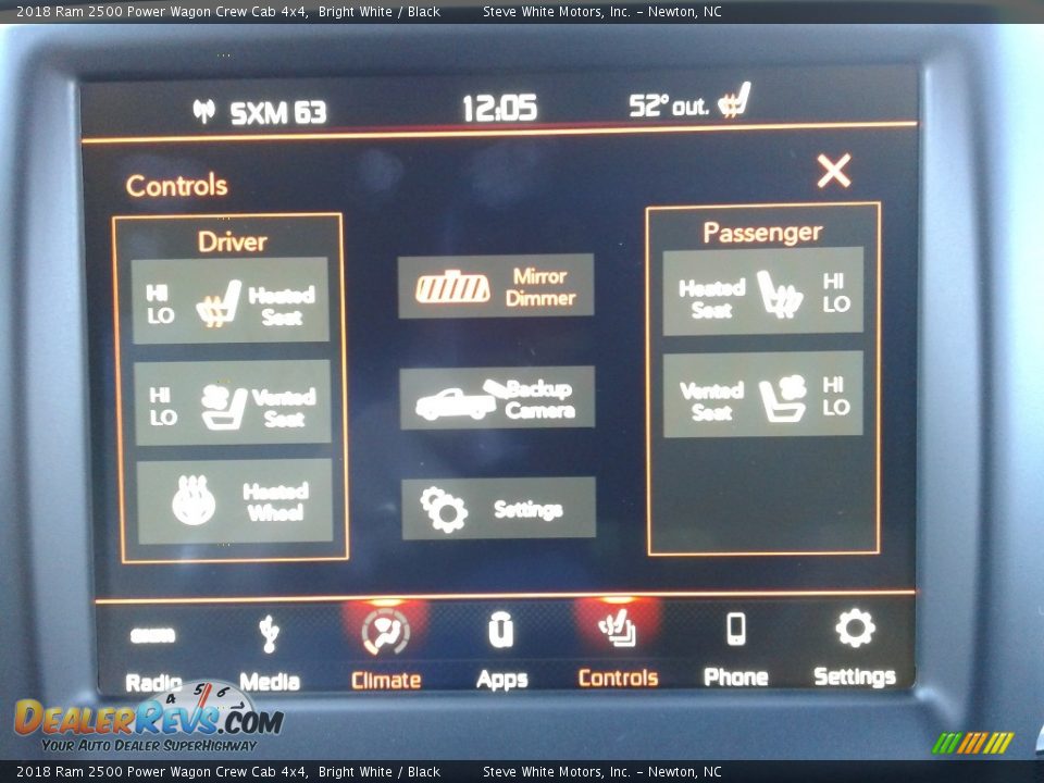 Controls of 2018 Ram 2500 Power Wagon Crew Cab 4x4 Photo #24