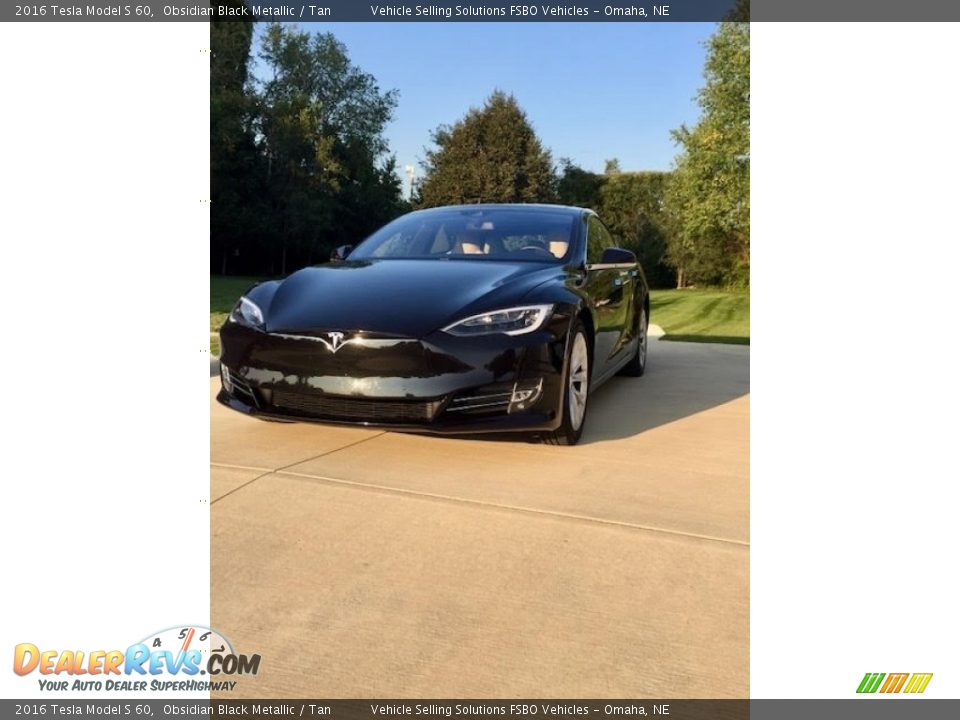 2016 Tesla Model S 60 Obsidian Black Metallic / Tan Photo #17