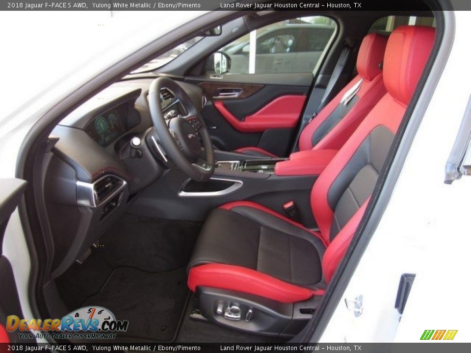 Ebony/Pimento Interior - 2018 Jaguar F-PACE S AWD Photo #3