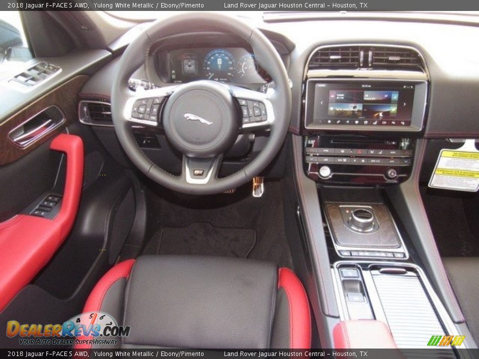 Dashboard of 2018 Jaguar F-PACE S AWD Photo #14
