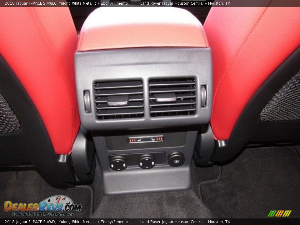 2018 Jaguar F-PACE S AWD Yulong White Metallic / Ebony/Pimento Photo #16