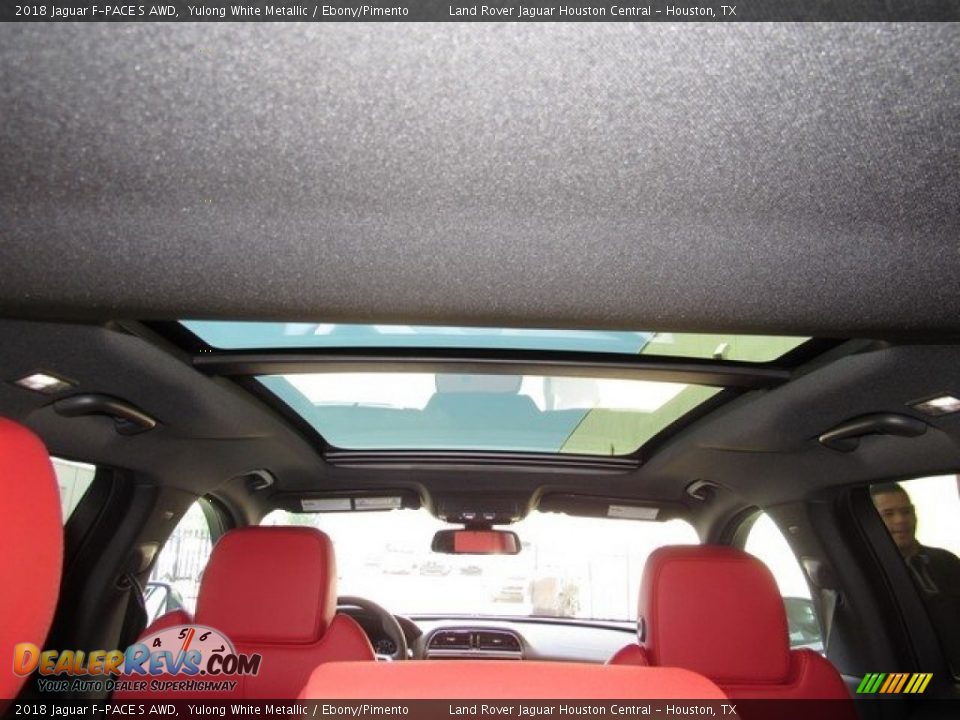 2018 Jaguar F-PACE S AWD Yulong White Metallic / Ebony/Pimento Photo #18