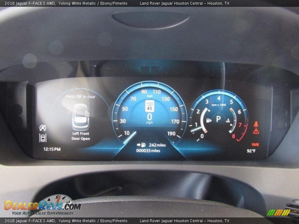 2018 Jaguar F-PACE S AWD Gauges Photo #31