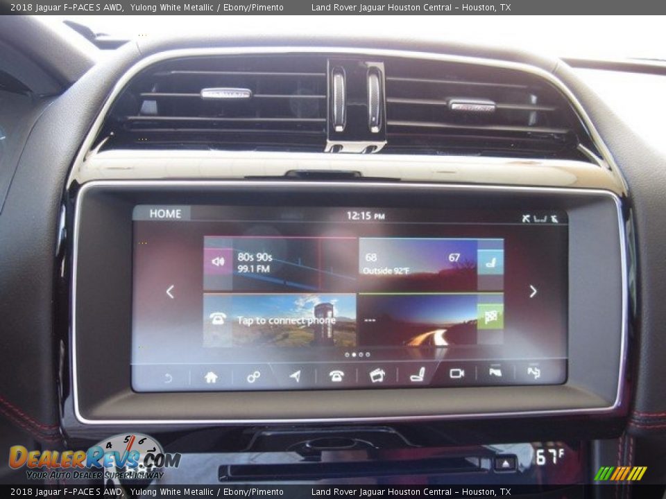 2018 Jaguar F-PACE S AWD Yulong White Metallic / Ebony/Pimento Photo #32