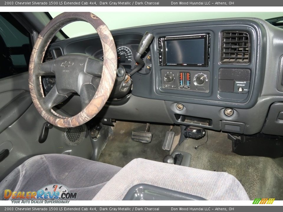 2003 Chevrolet Silverado 1500 LS Extended Cab 4x4 Dark Gray Metallic / Dark Charcoal Photo #12