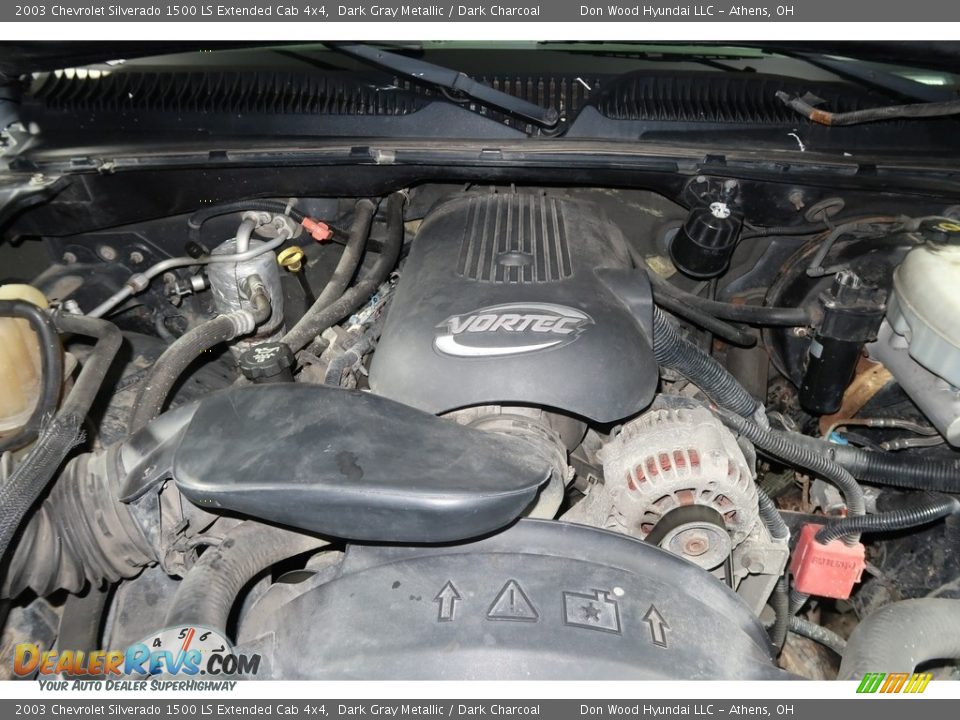 2003 Chevrolet Silverado 1500 LS Extended Cab 4x4 Dark Gray Metallic / Dark Charcoal Photo #19