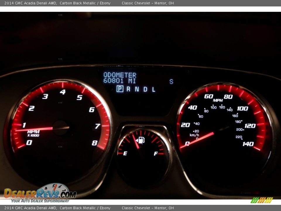 2014 GMC Acadia Denali AWD Carbon Black Metallic / Ebony Photo #8