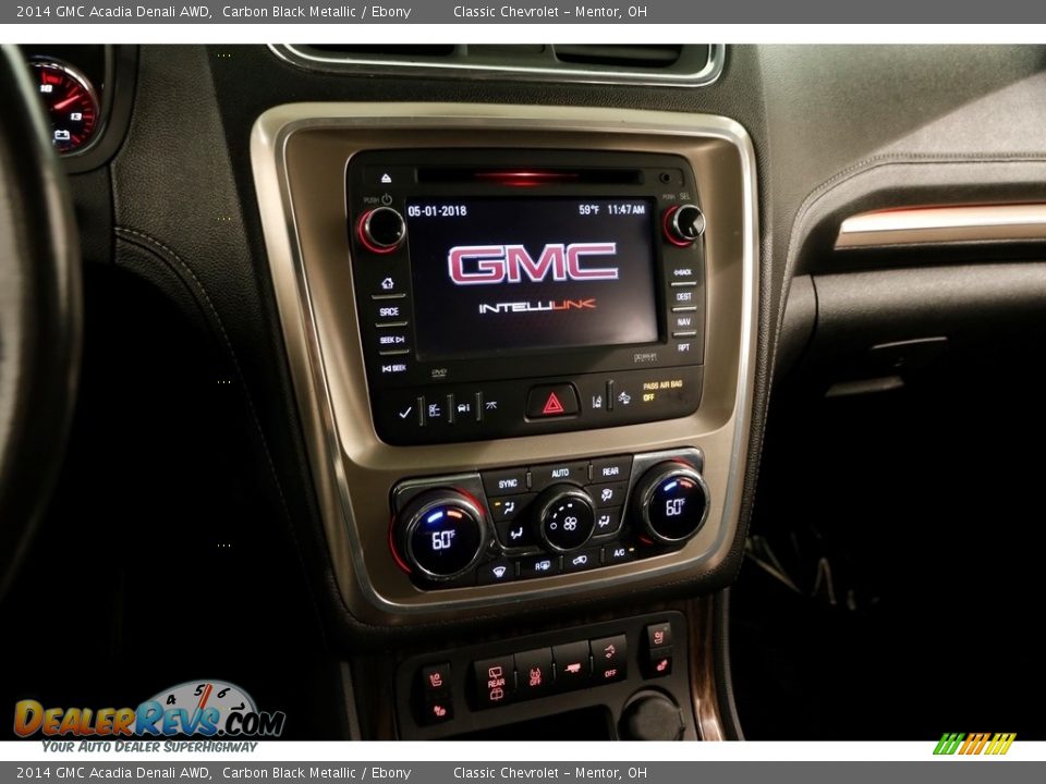 2014 GMC Acadia Denali AWD Carbon Black Metallic / Ebony Photo #9