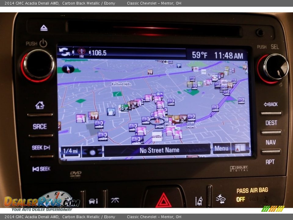 2014 GMC Acadia Denali AWD Carbon Black Metallic / Ebony Photo #11