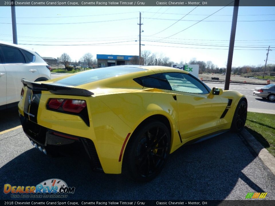 2018 Chevrolet Corvette Grand Sport Coupe Corvette Racing Yellow Tintcoat / Gray Photo #4