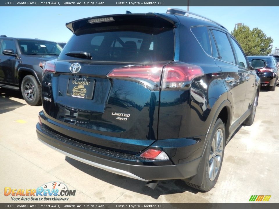 2018 Toyota RAV4 Limited AWD Galactic Aqua Mica / Ash Photo #2