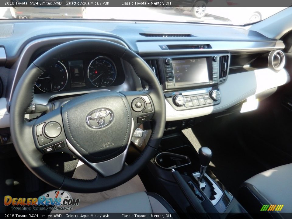 2018 Toyota RAV4 Limited AWD Galactic Aqua Mica / Ash Photo #6