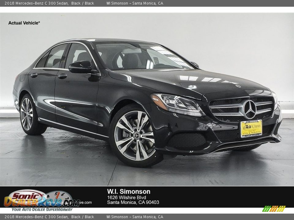 2018 Mercedes-Benz C 300 Sedan Black / Black Photo #1