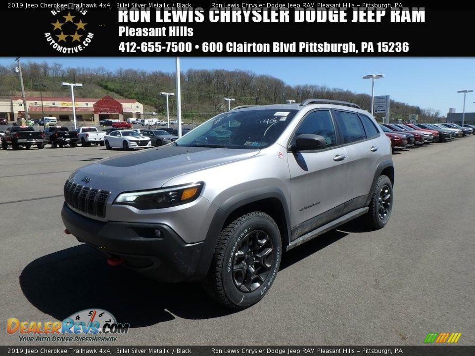 2019 Jeep Cherokee Trailhawk 4x4 Billet Silver Metallic / Black Photo #1