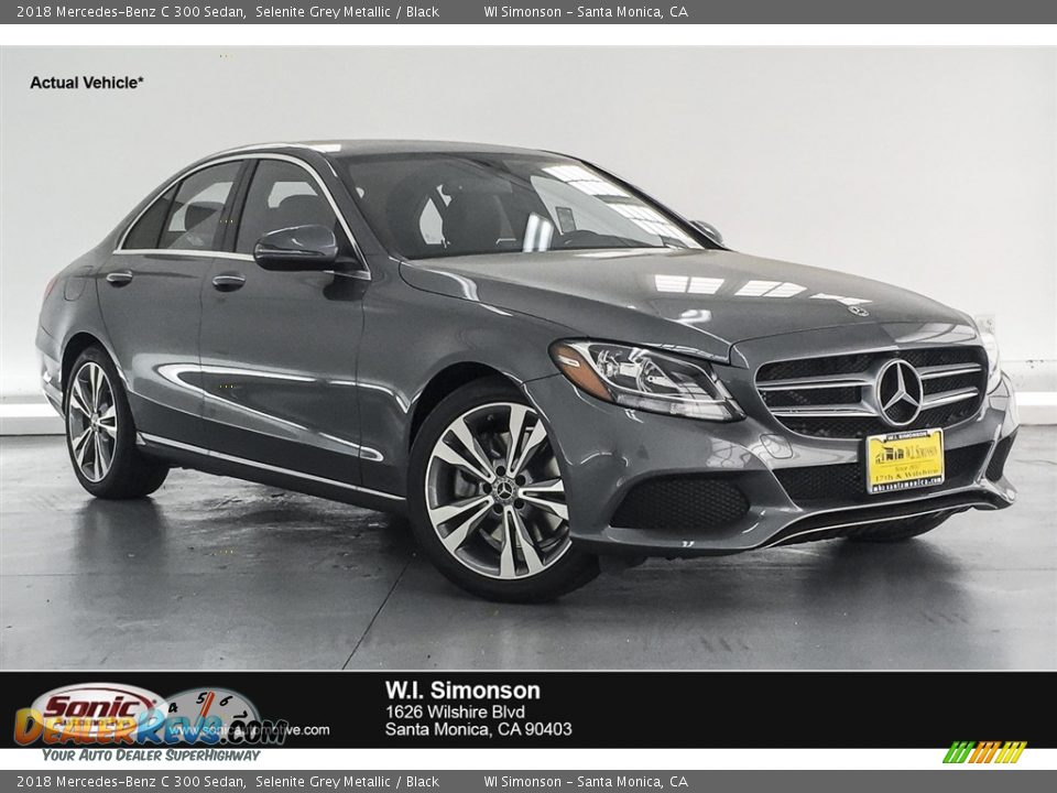 2018 Mercedes-Benz C 300 Sedan Selenite Grey Metallic / Black Photo #1