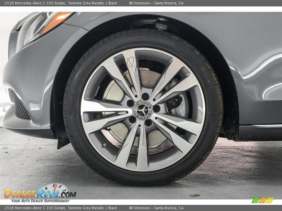 2018 Mercedes-Benz C 300 Sedan Selenite Grey Metallic / Black Photo #9