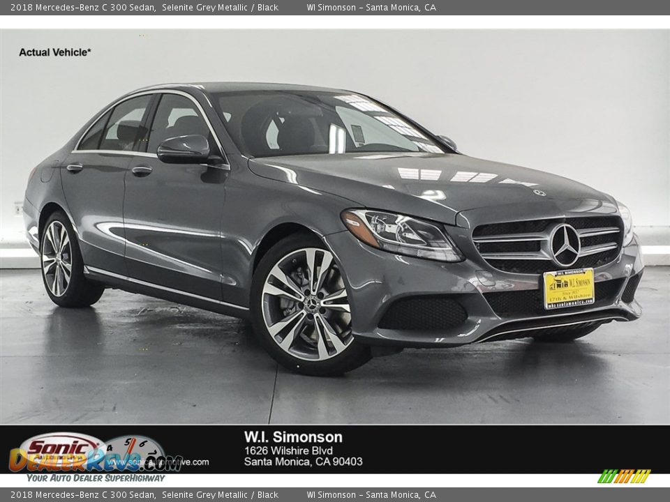 2018 Mercedes-Benz C 300 Sedan Selenite Grey Metallic / Black Photo #1