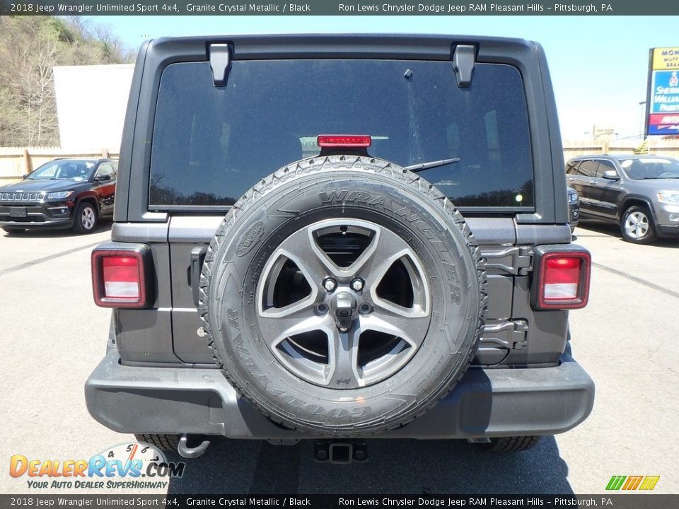 2018 Jeep Wrangler Unlimited Sport 4x4 Granite Crystal Metallic / Black Photo #4