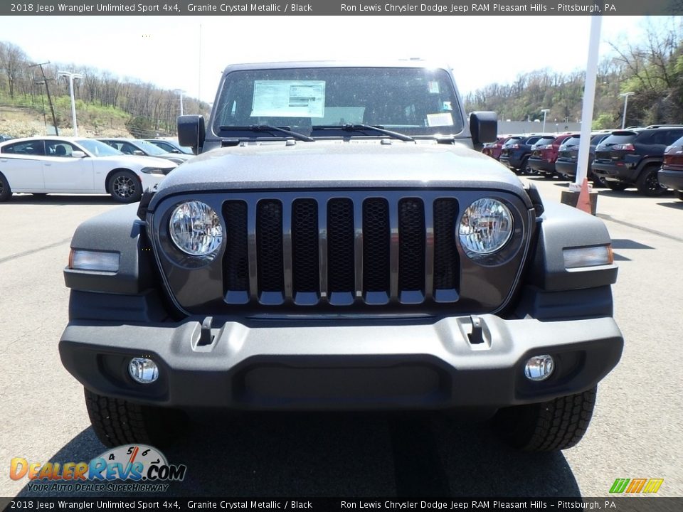 2018 Jeep Wrangler Unlimited Sport 4x4 Granite Crystal Metallic / Black Photo #8