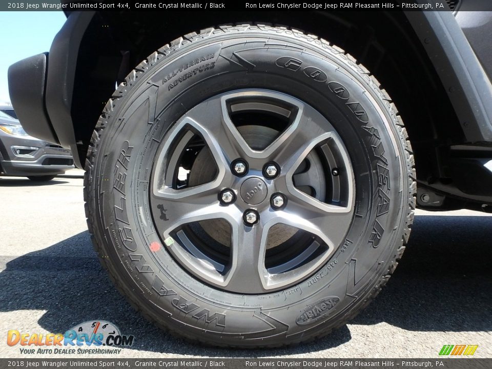 2018 Jeep Wrangler Unlimited Sport 4x4 Granite Crystal Metallic / Black Photo #9