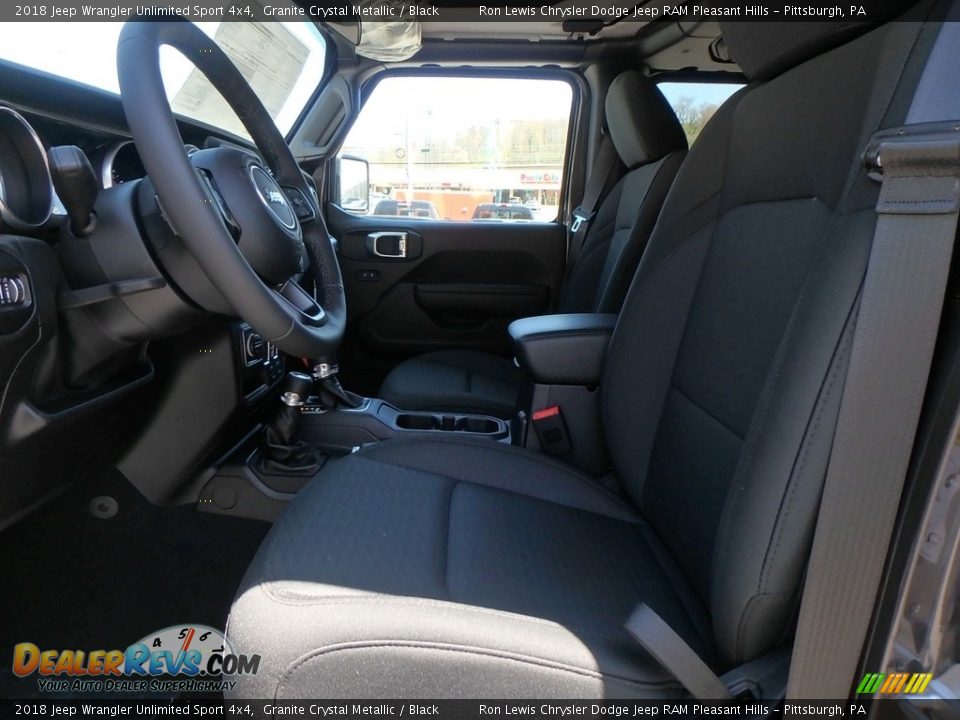 2018 Jeep Wrangler Unlimited Sport 4x4 Granite Crystal Metallic / Black Photo #10