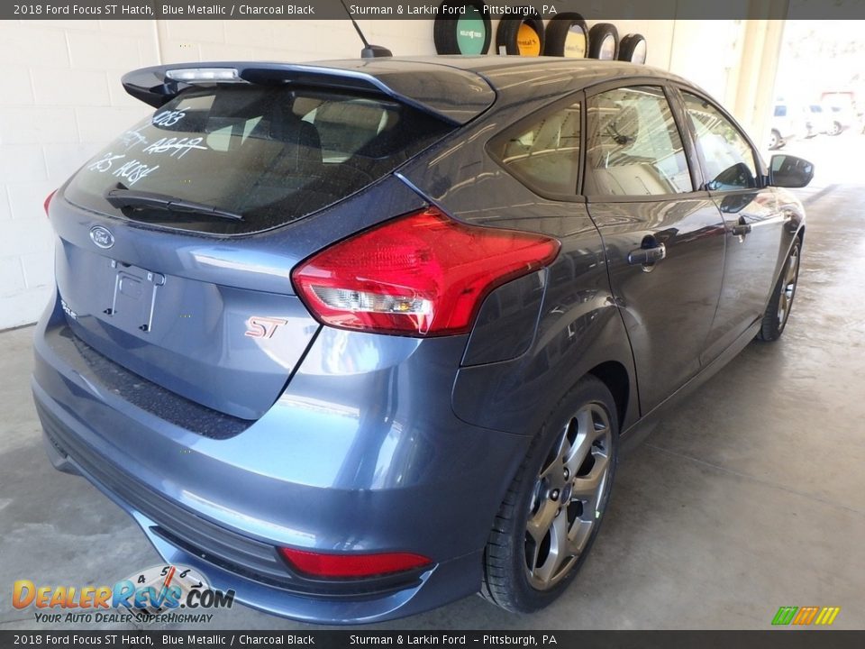 2018 Ford Focus ST Hatch Blue Metallic / Charcoal Black Photo #2