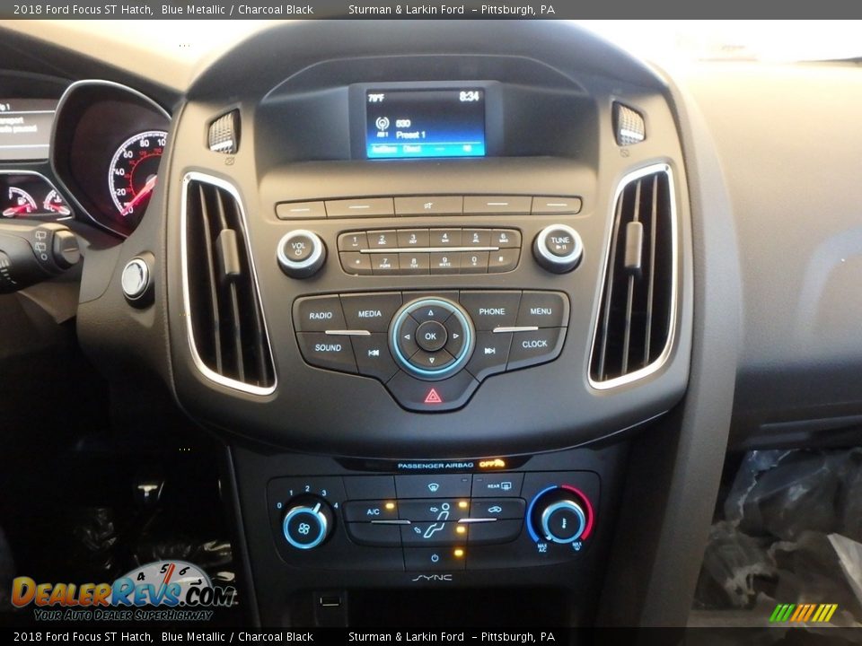 2018 Ford Focus ST Hatch Blue Metallic / Charcoal Black Photo #11