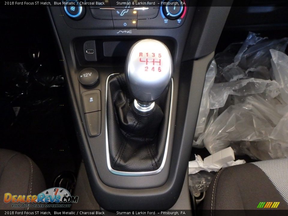 2018 Ford Focus ST Hatch Blue Metallic / Charcoal Black Photo #14