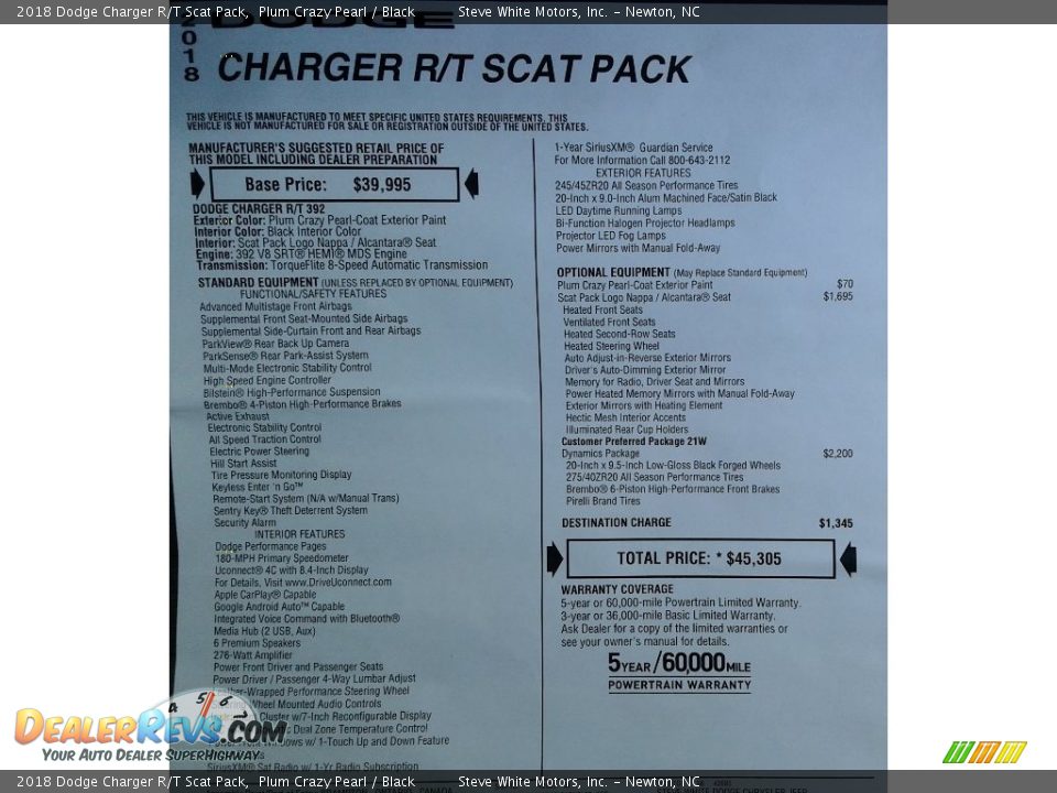 2018 Dodge Charger R/T Scat Pack Plum Crazy Pearl / Black Photo #35