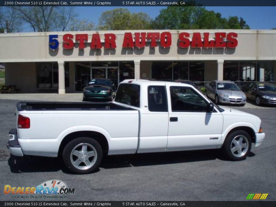 2000 Chevrolet S10 LS Extended Cab Summit White / Graphite Photo #1