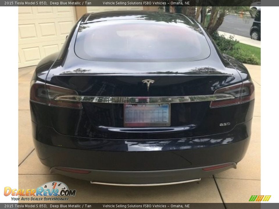 2015 Tesla Model S 85D Deep Blue Metallic / Tan Photo #14