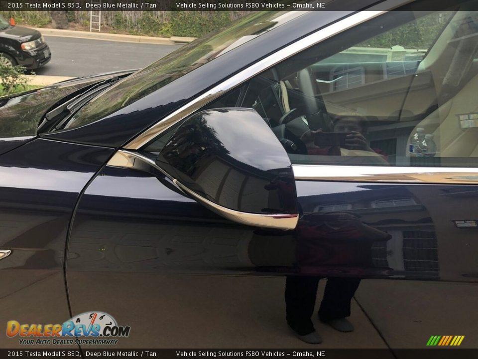 2015 Tesla Model S 85D Deep Blue Metallic / Tan Photo #22