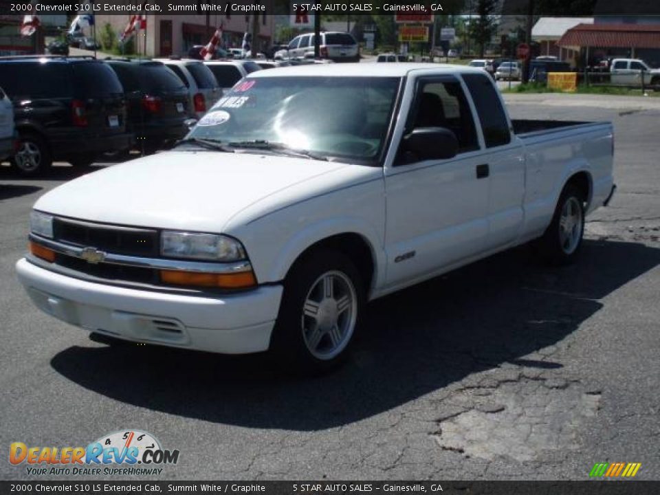 2000 Chevrolet S10 LS Extended Cab Summit White / Graphite Photo #6