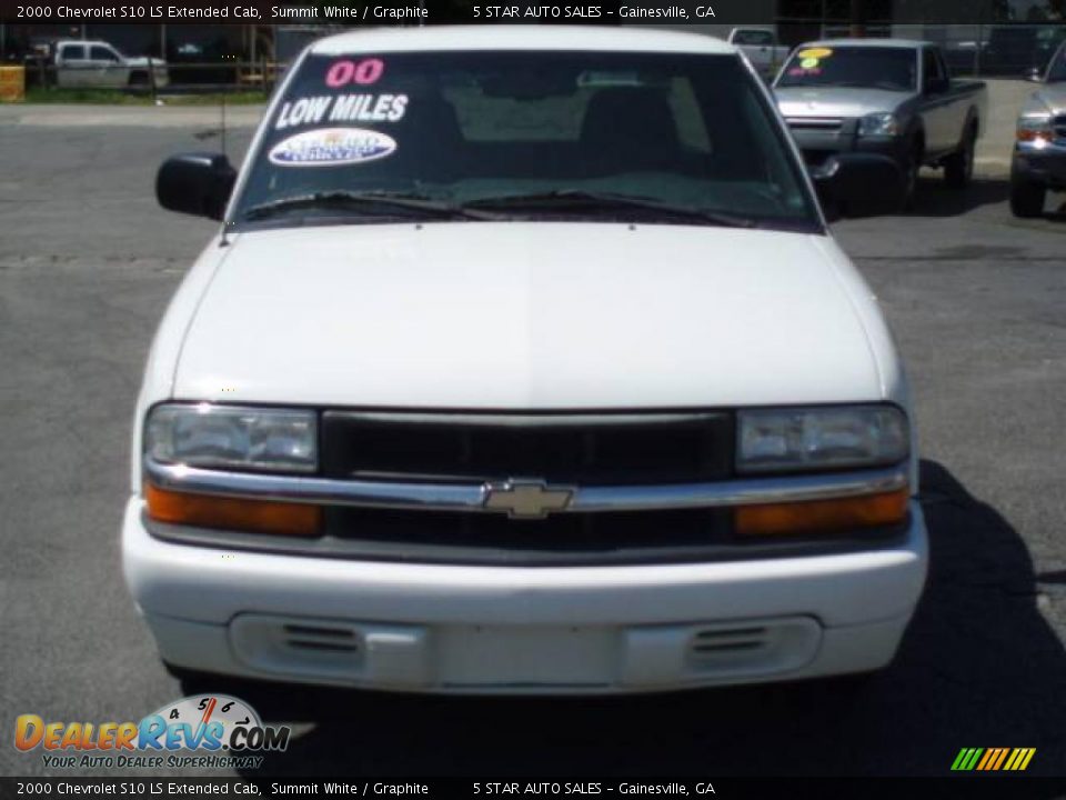 2000 Chevrolet S10 LS Extended Cab Summit White / Graphite Photo #7