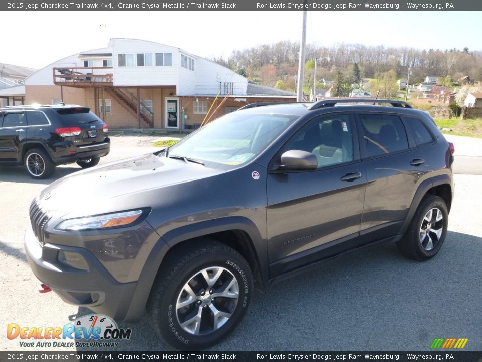 2015 Jeep Cherokee Trailhawk 4x4 Granite Crystal Metallic / Trailhawk Black Photo #1