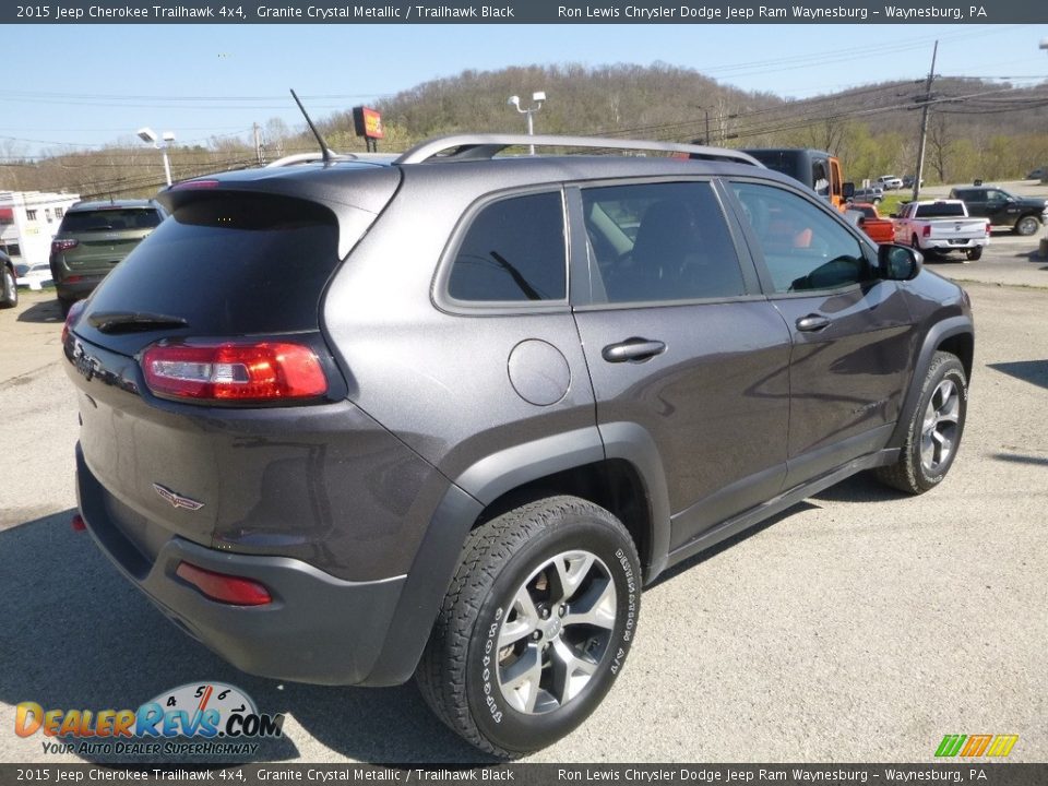 2015 Jeep Cherokee Trailhawk 4x4 Granite Crystal Metallic / Trailhawk Black Photo #5