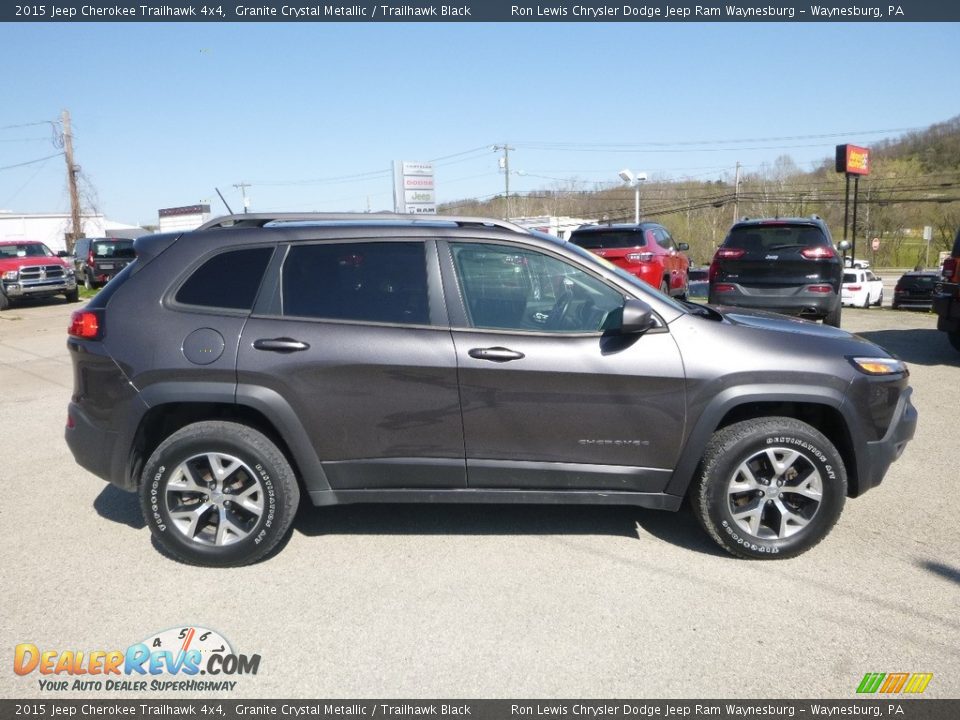 2015 Jeep Cherokee Trailhawk 4x4 Granite Crystal Metallic / Trailhawk Black Photo #6