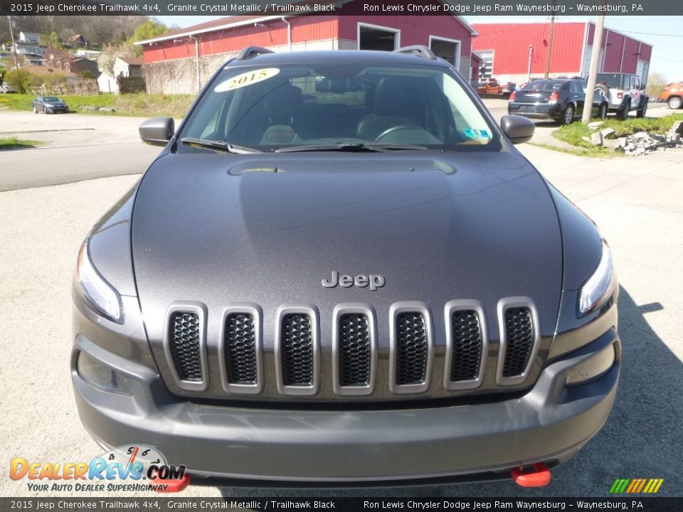 2015 Jeep Cherokee Trailhawk 4x4 Granite Crystal Metallic / Trailhawk Black Photo #8
