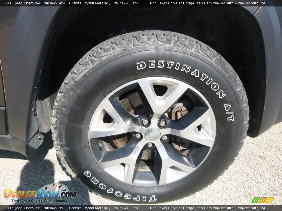 2015 Jeep Cherokee Trailhawk 4x4 Granite Crystal Metallic / Trailhawk Black Photo #9