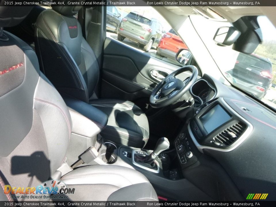 2015 Jeep Cherokee Trailhawk 4x4 Granite Crystal Metallic / Trailhawk Black Photo #10