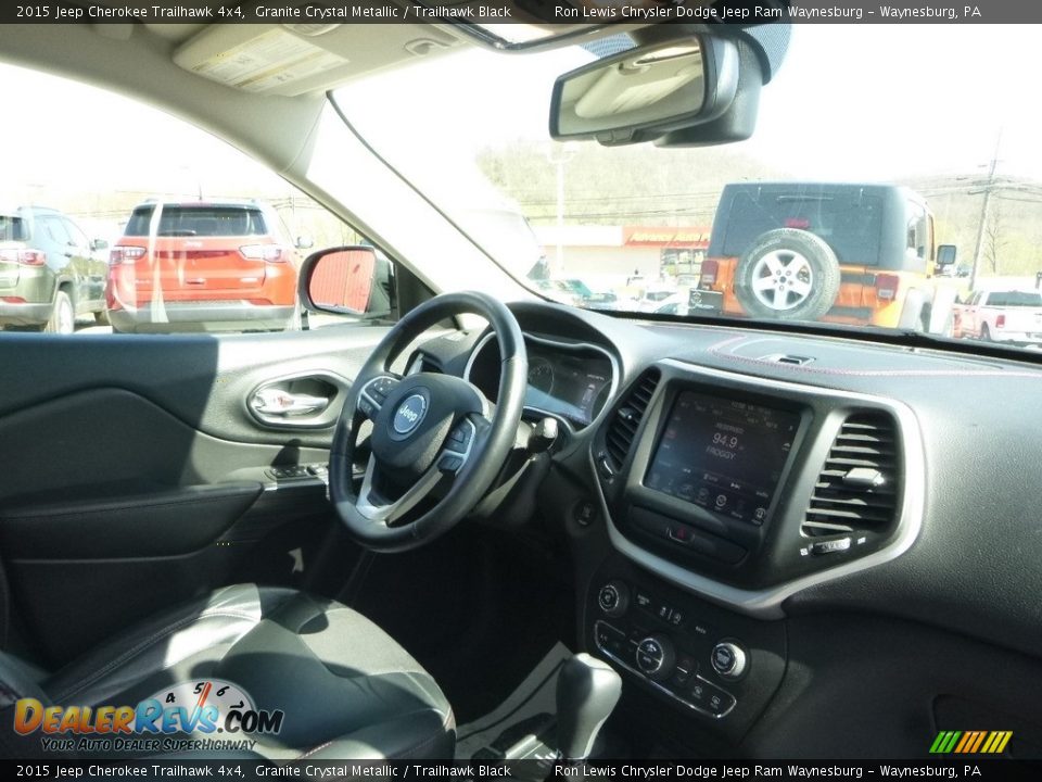 2015 Jeep Cherokee Trailhawk 4x4 Granite Crystal Metallic / Trailhawk Black Photo #11