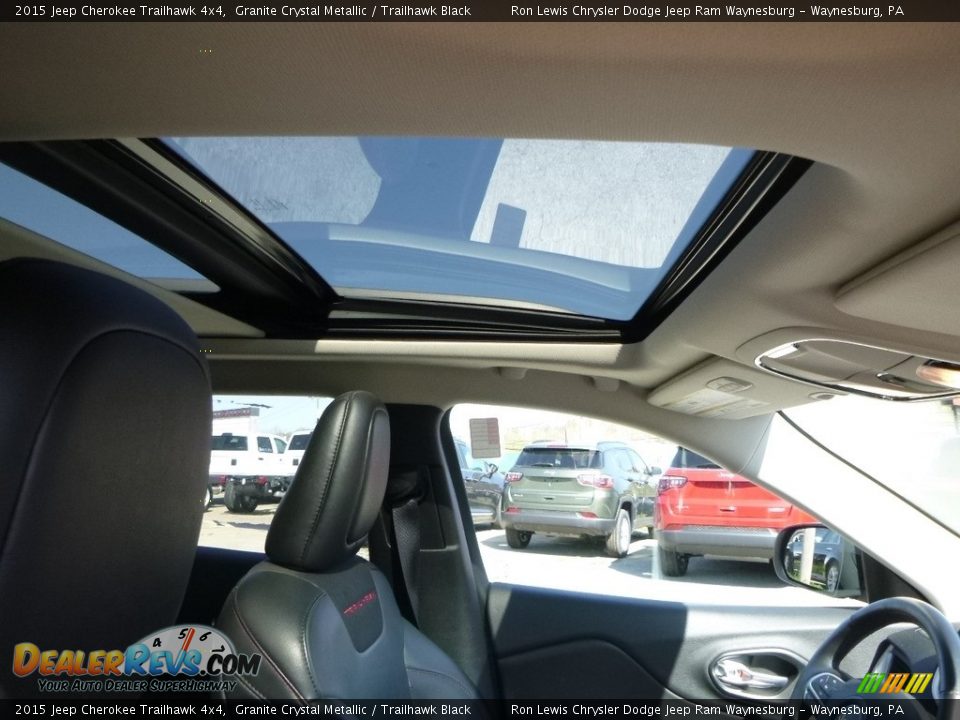 2015 Jeep Cherokee Trailhawk 4x4 Granite Crystal Metallic / Trailhawk Black Photo #12