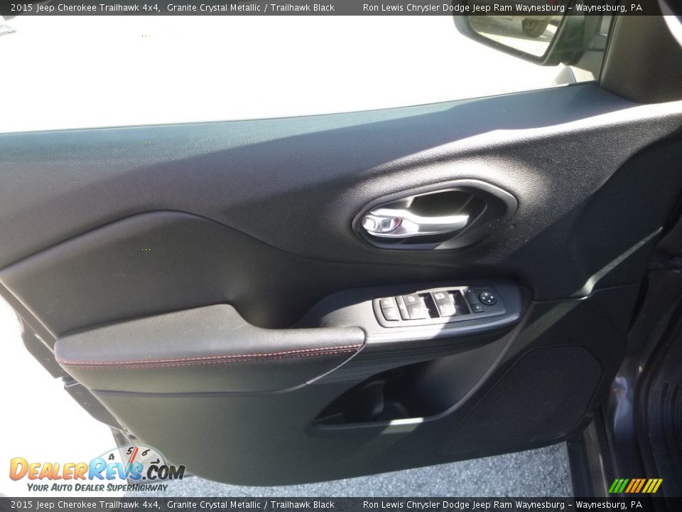 2015 Jeep Cherokee Trailhawk 4x4 Granite Crystal Metallic / Trailhawk Black Photo #14
