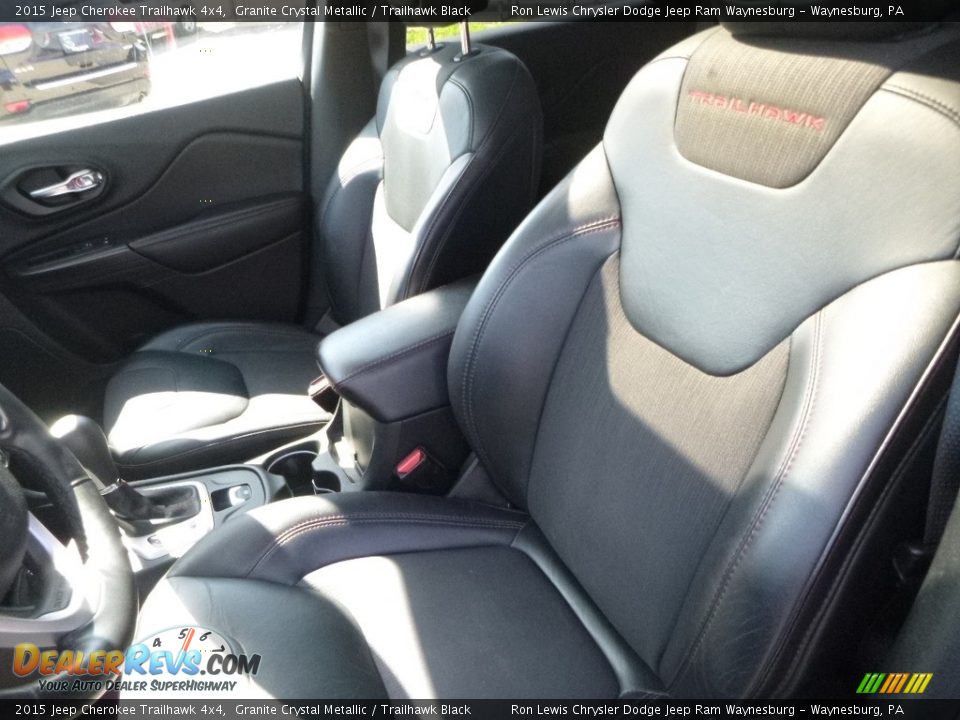 2015 Jeep Cherokee Trailhawk 4x4 Granite Crystal Metallic / Trailhawk Black Photo #16