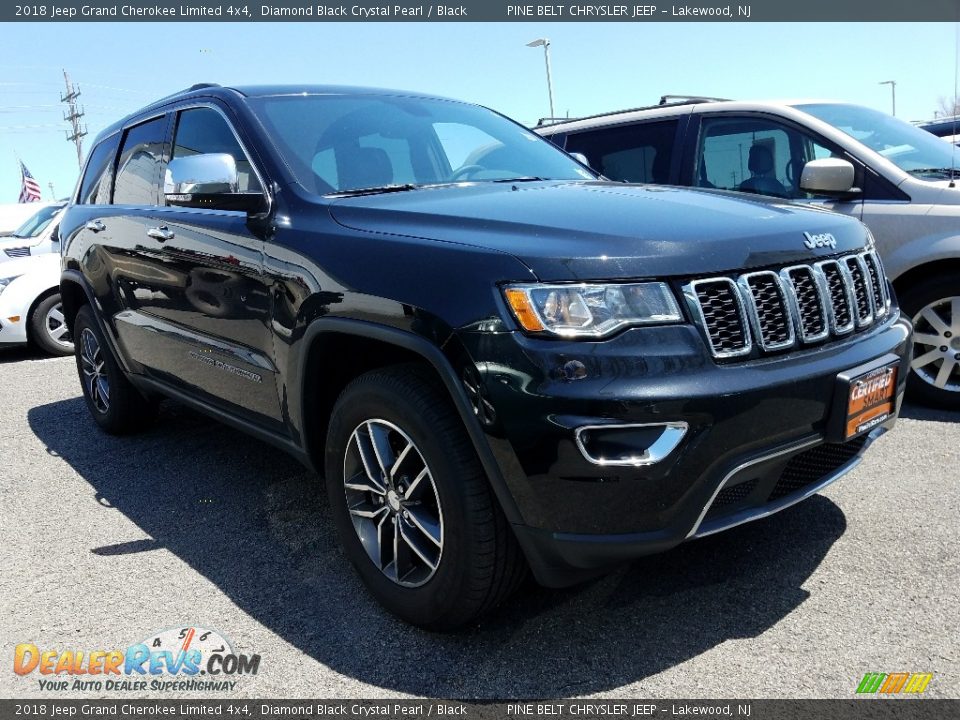 2018 Jeep Grand Cherokee Limited 4x4 Diamond Black Crystal Pearl / Black Photo #1