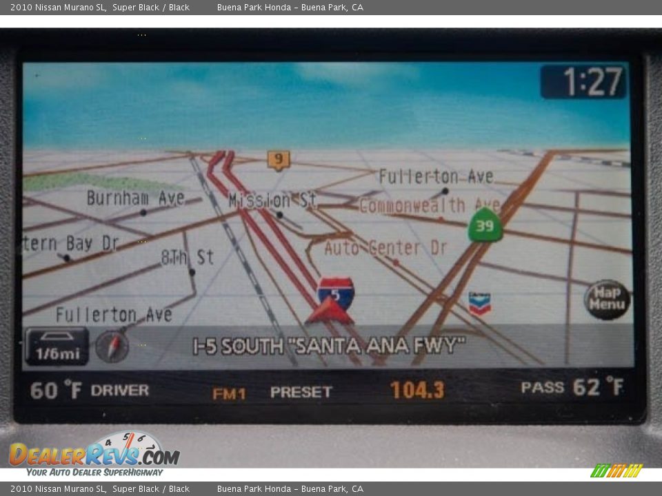 2010 Nissan Murano SL Super Black / Black Photo #25