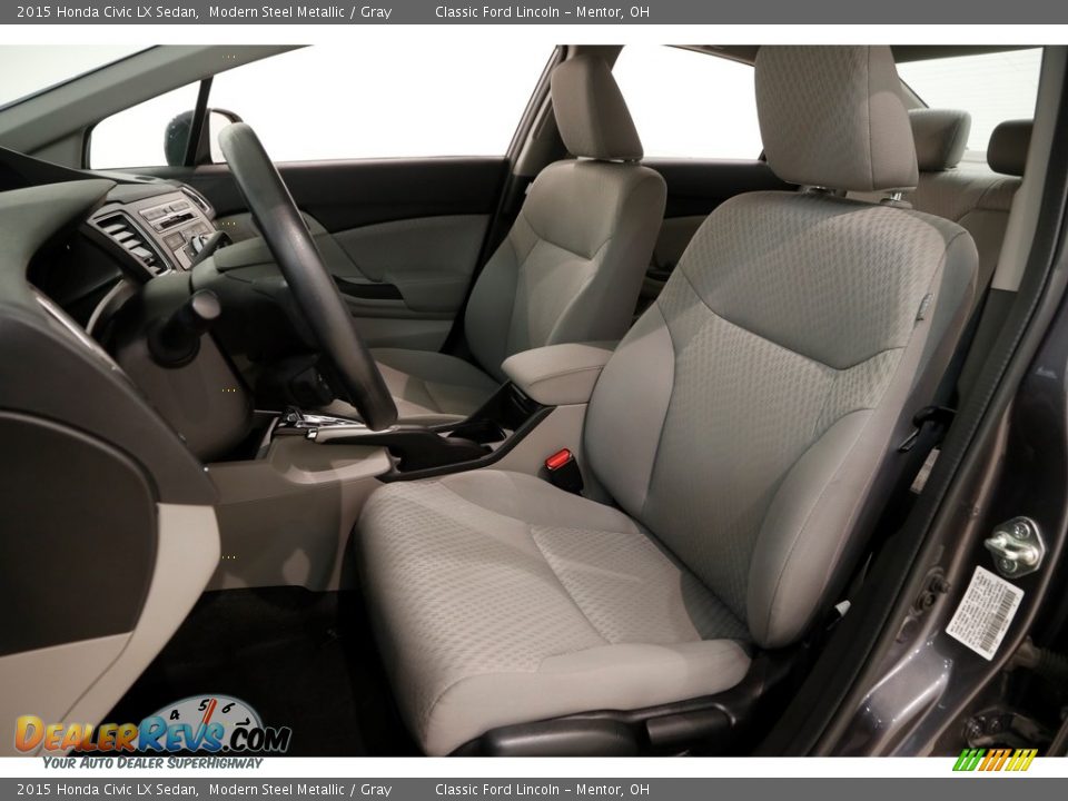 2015 Honda Civic LX Sedan Modern Steel Metallic / Gray Photo #5