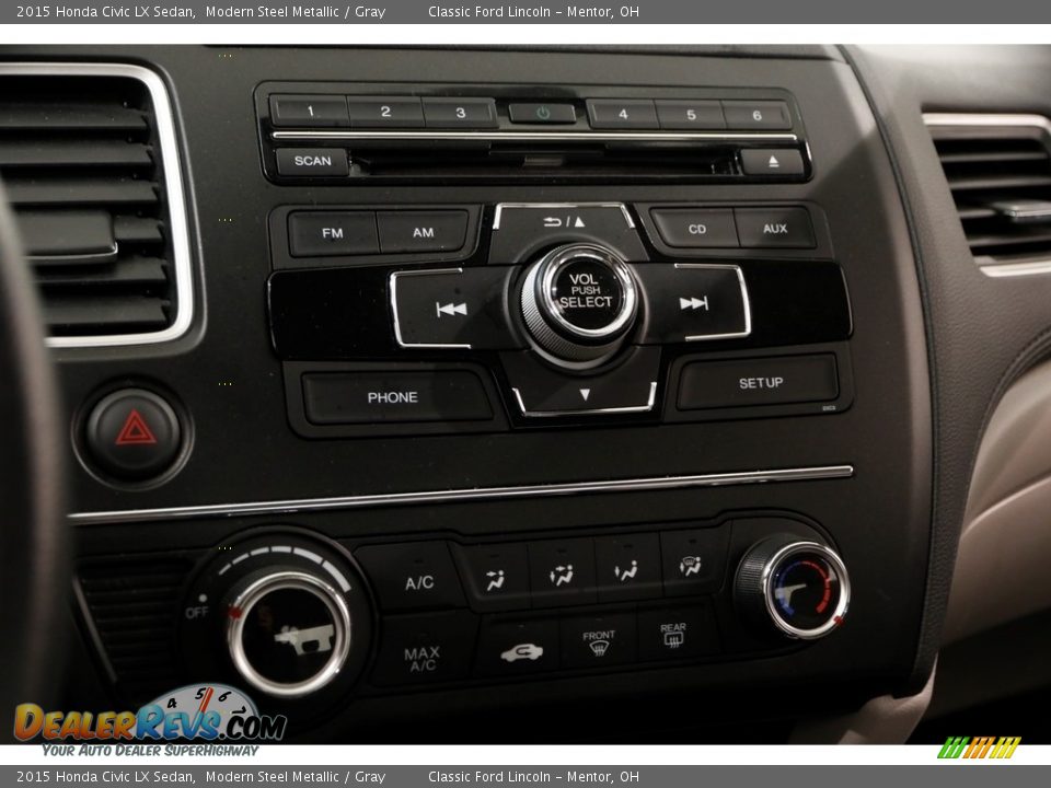 2015 Honda Civic LX Sedan Modern Steel Metallic / Gray Photo #8