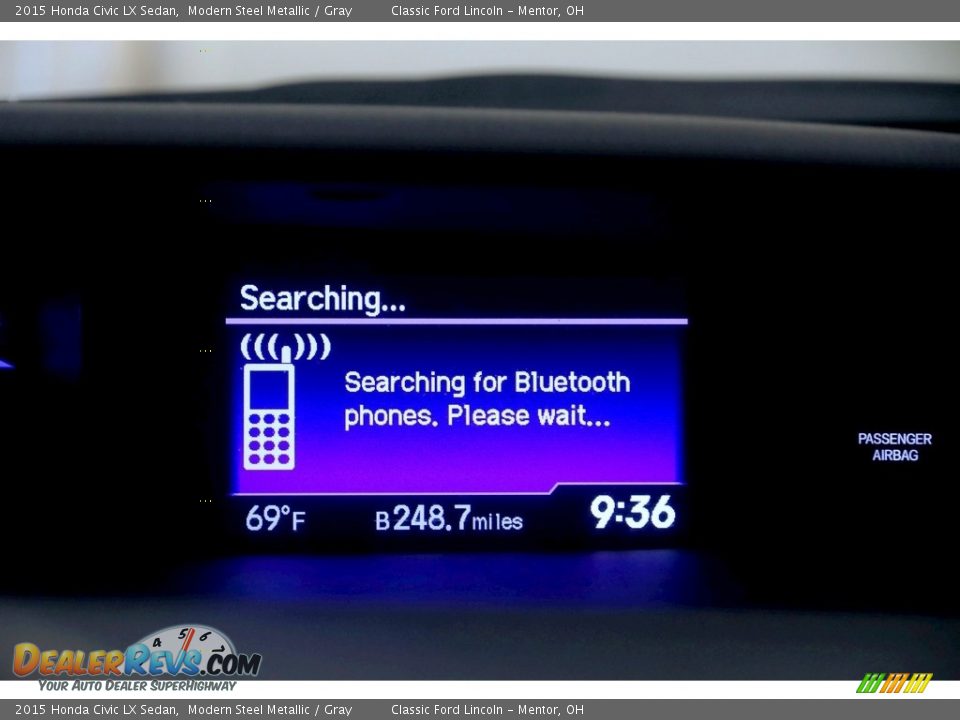 2015 Honda Civic LX Sedan Modern Steel Metallic / Gray Photo #11