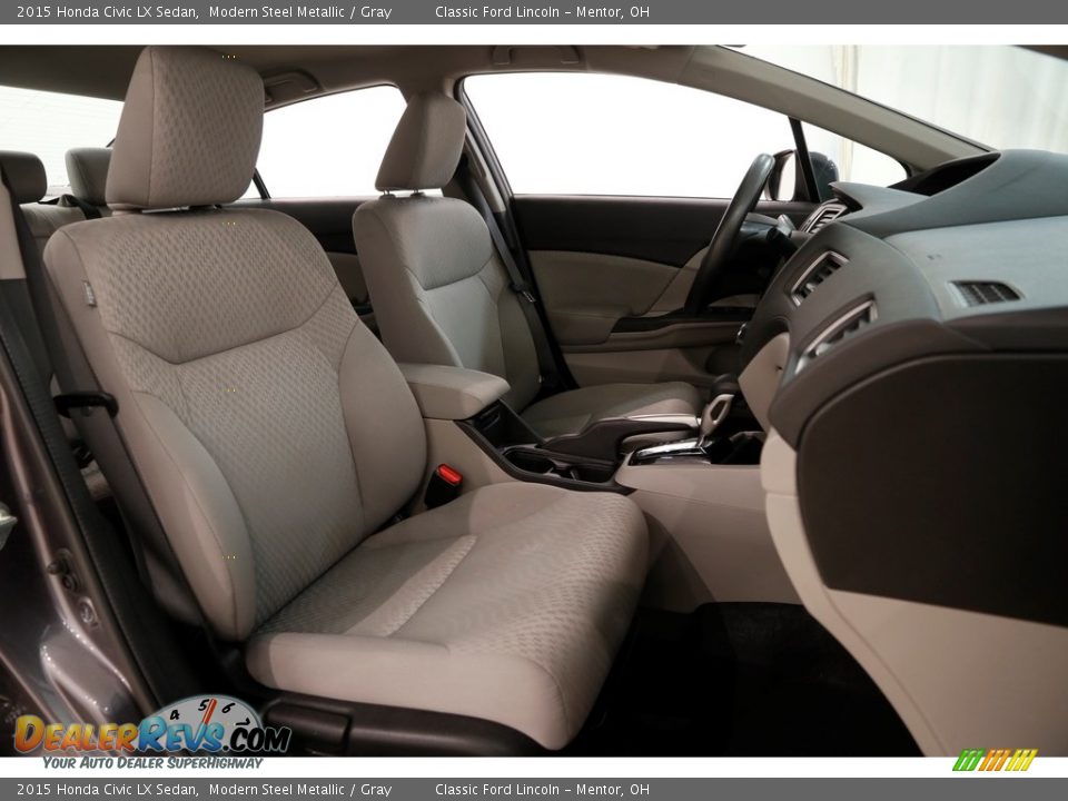 2015 Honda Civic LX Sedan Modern Steel Metallic / Gray Photo #14